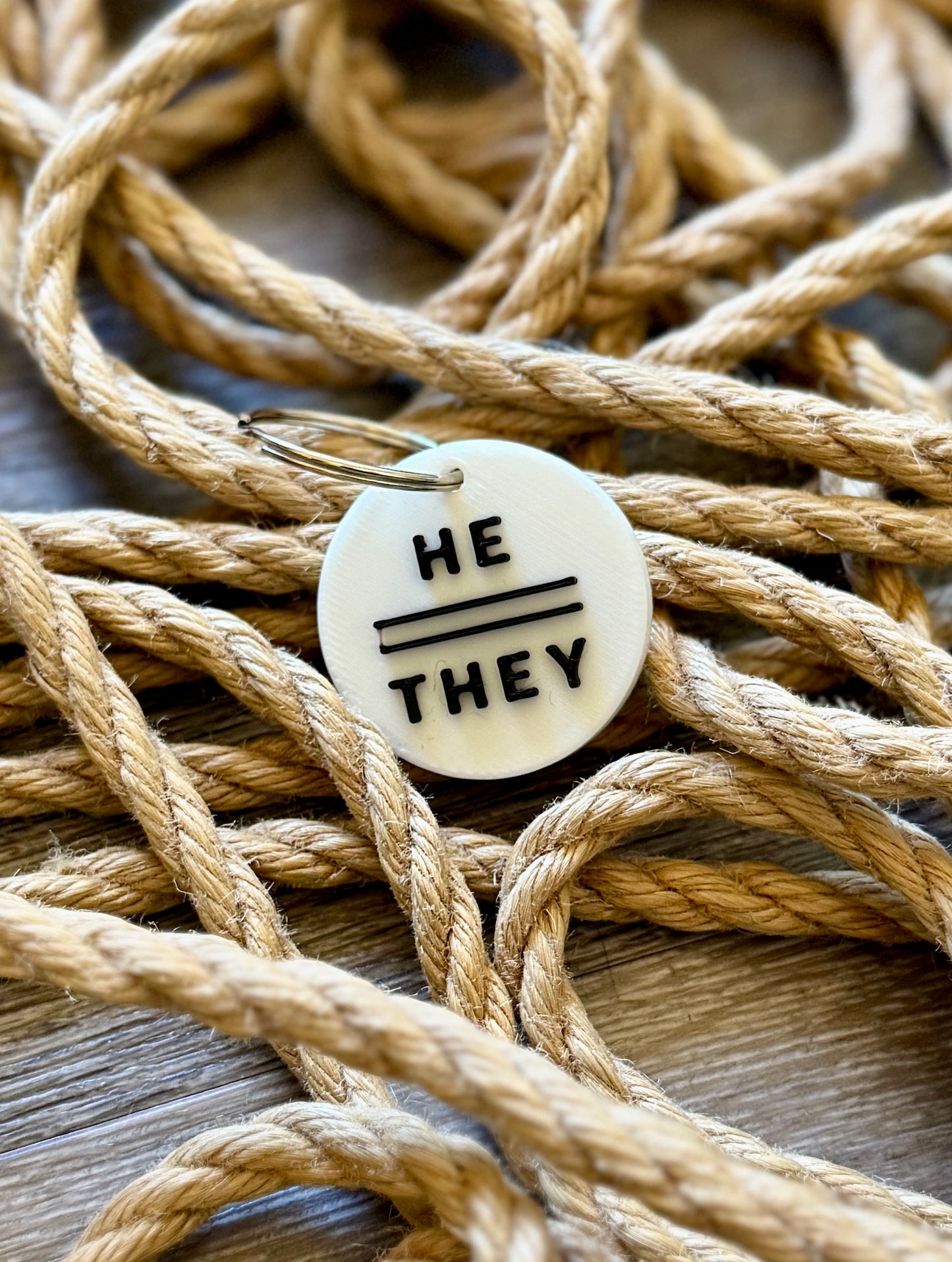 bound BY LT Pronoun Keychains