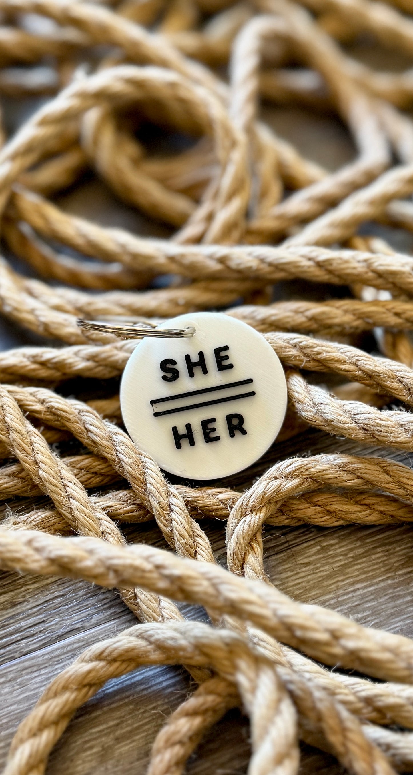 bound BY LT Pronoun Keychains